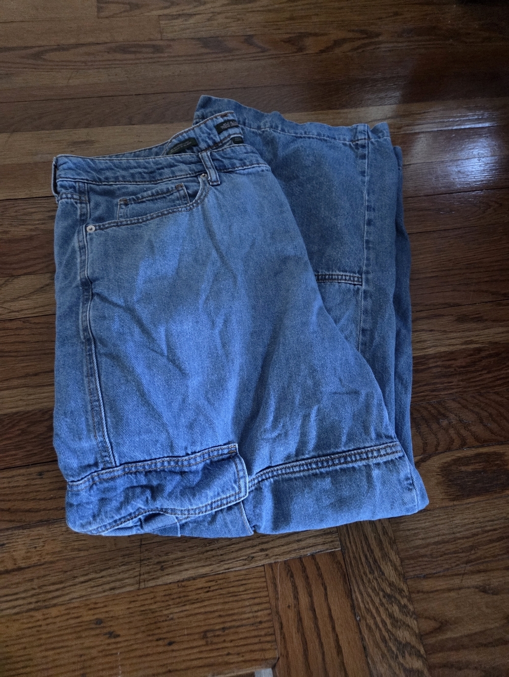 Wild Fable Mid Rise Baggy Cargo Denim Jeans